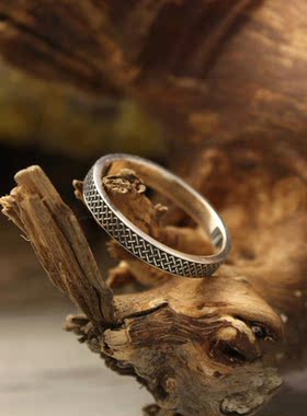 情侣纯银凯尔特结戒指情侣结婚