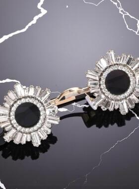 土耳其手作镶钻搞怪圆形墨镜