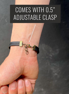 手作海蓝宝三月诞生石皮革手链