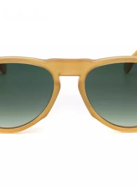 蜜糖色镜框绿色飞行员太阳镜