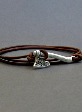 波西米亚男女通用皮革包裹手链