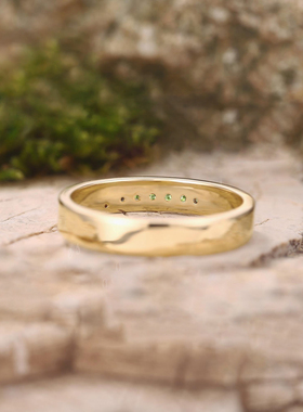 手作14K金天然橄榄石铃兰戒指