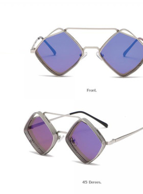 美国代购手作朋克方形中性墨镜