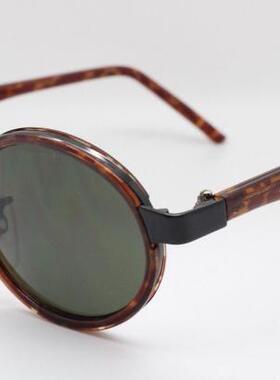 英国古着90年代椭圆黑框太阳镜