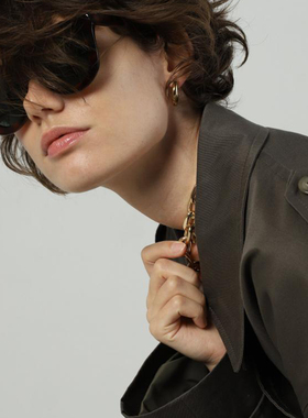 手作玳瑁超大圆形偏光女士太阳镜