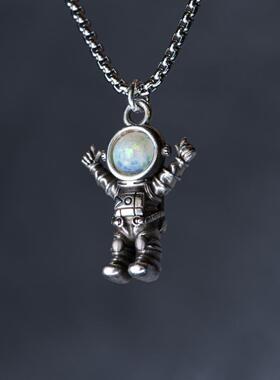 澳洲代购手作蛋白石宇航员项链