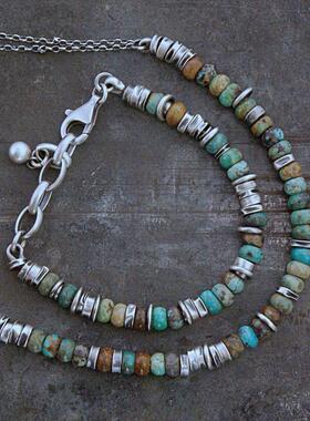 Turquoise◇手作绿松石纯银手链