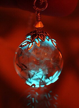 夜光项链镀银吹制毛衣男女玻璃