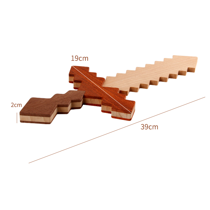 木制钻石宝剑儿童过家家木头仿真玩具男孩游戏周边武器装备345WZ
