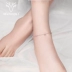 Winnie Wah S925 sterling bạc vòng chân nữ 2019 mới thiết kế hốc mạng màu đỏ gợi cảm phiên bản Hàn Quốc đơn giản - Vòng chân