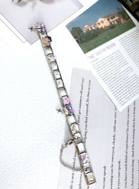 意大利模块手链应援赵露思定制名字字母转转小头星黛露DIY表带