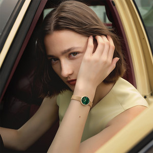 飞亚达倾城系列满天星手表ins风小绿表气质小巧女表