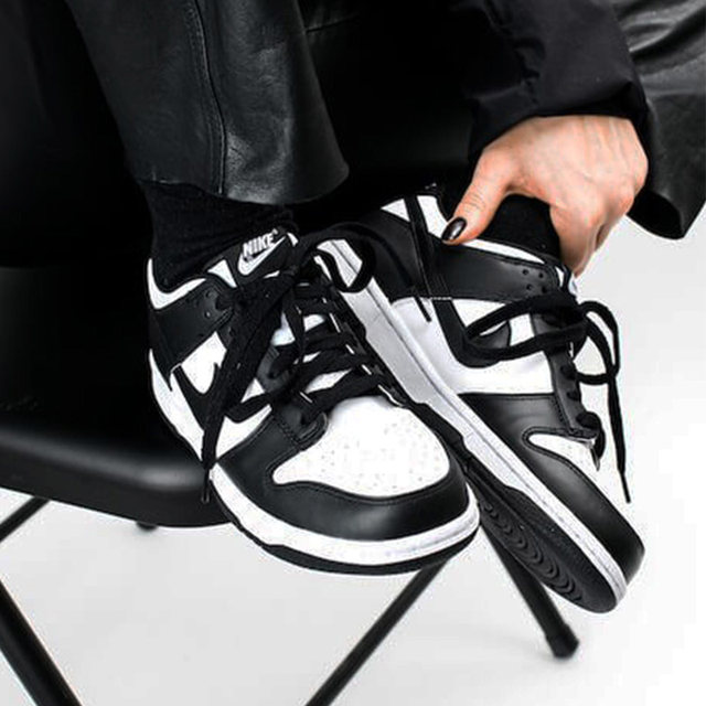 Nike Black and White Panda Dunk Shoes