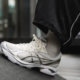 ASICS white and blue comfortable and versatile running shoes