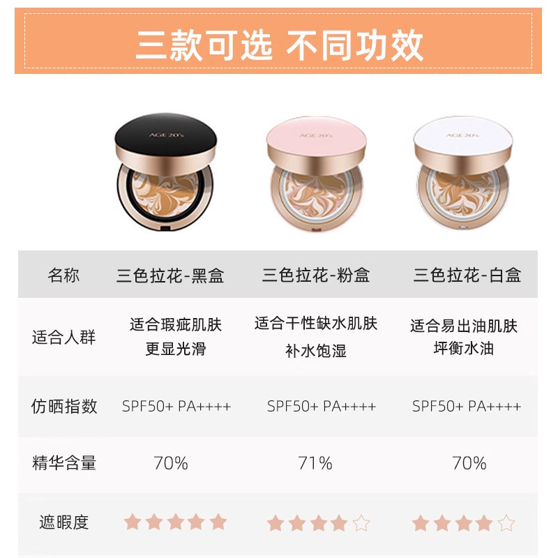 爱敬气垫age20s遮瑕保湿持久新款全能bb霜干粉底液正品多色可选,淘宝优惠券,粉丝福利购,淘宝优惠卷