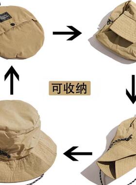 轻巧便携本尼帽渔夫帽防晒简约