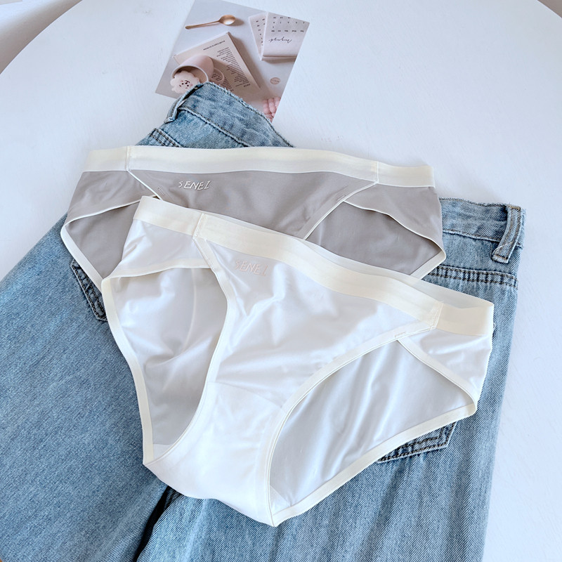 丝滑~高颜值裸感冰丝内裤女低腰运动女士三角裤薄透气短裤纯棉裆,淘宝优惠券,粉丝福利购,淘宝优惠卷