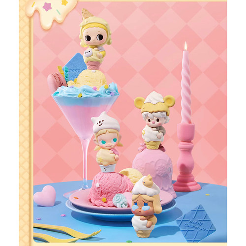 正品泡泡萌粒冰淇淋甜筒杯系列公仔 5个包邮 可免费打孔 泡泡玛特 - 图2