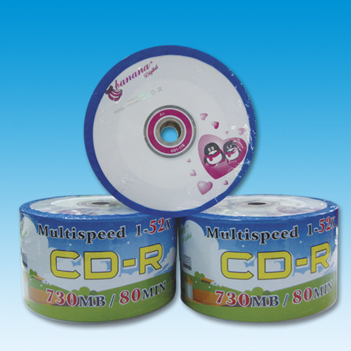 香蕉cd空白光盘日胜CD-R空光碟700mb空碟50片装MP3车载音乐刻录盘 - 图1