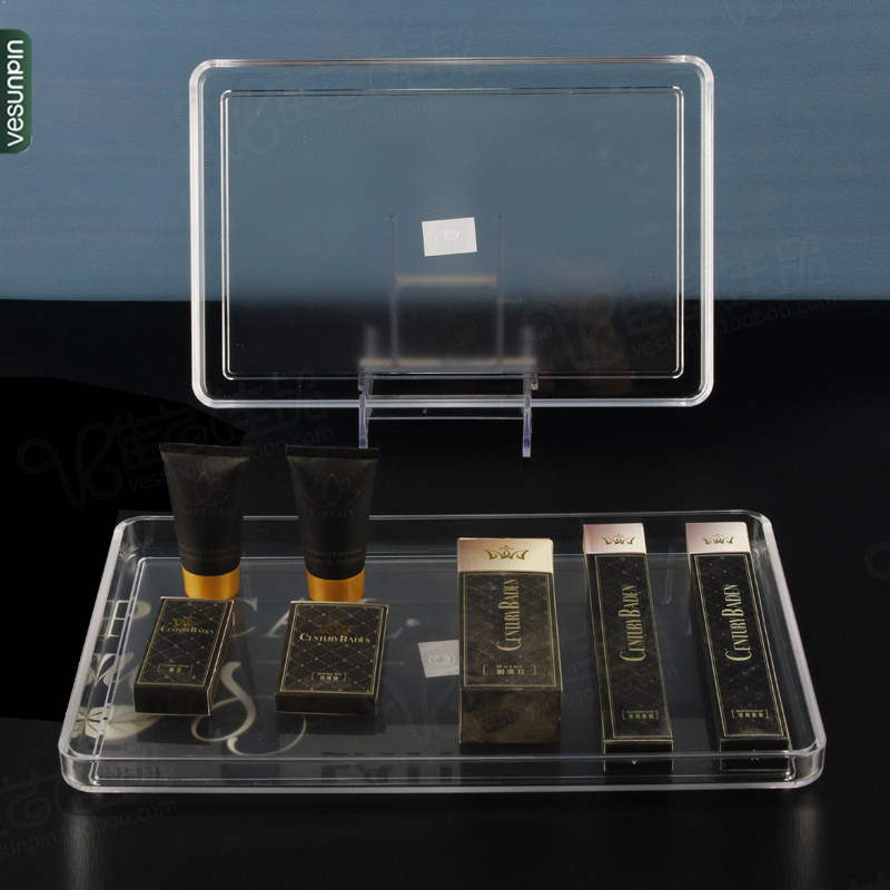 亚克力托盘透明磨砂塑料盘子长方形酒店宾馆客房收纳水杯盘黑8106,淘宝优惠券,粉丝福利购,淘宝优惠卷