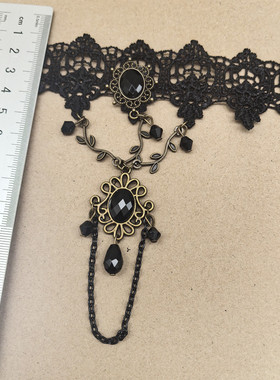 亚文化lolita暗黑系哥特风 吸血鬼链条戒指手链1012