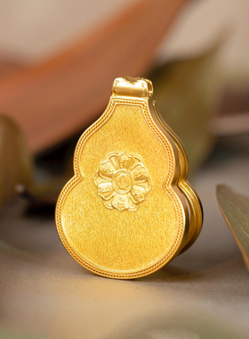 随身佛葫芦吊坠项链金包银镶钻镂空花丝如来佛祖挂坠毛衣链送女友