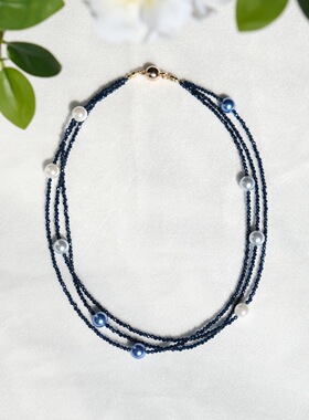 国风复古多层珍珠项链慵懒气质精致女生锁骨链甜酷辣妹项链