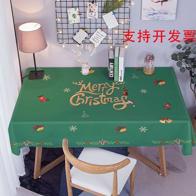北欧ins圣诞节喜庆桌布防水免洗布艺茶几台布盖布圣诞装饰背景布,淘宝优惠券,粉丝福利购,淘宝优惠卷