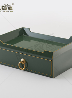 轻奢新中式风样板间客房卧室摆件