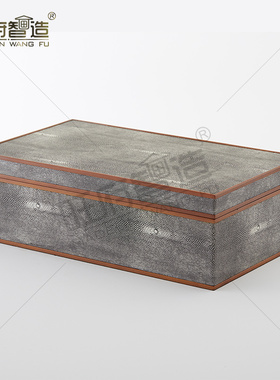 新中式风样板房间魔鬼鱼装饰摆件