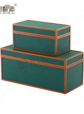 轻奢新中式风样板房间客厅首饰盒