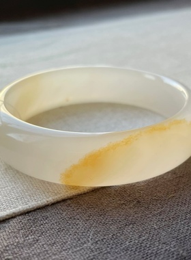 撒金玉手镯无优化金丝玉地表料