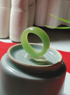 天然玉石夜光戒指女指环时尚礼物