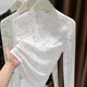 ເສື້ອຍືດ lace ຄໍ v-neck ສໍາລັບແມ່ຍິງໃນດູໃບໄມ້ລົ່ນແລະລະດູຫນາວ