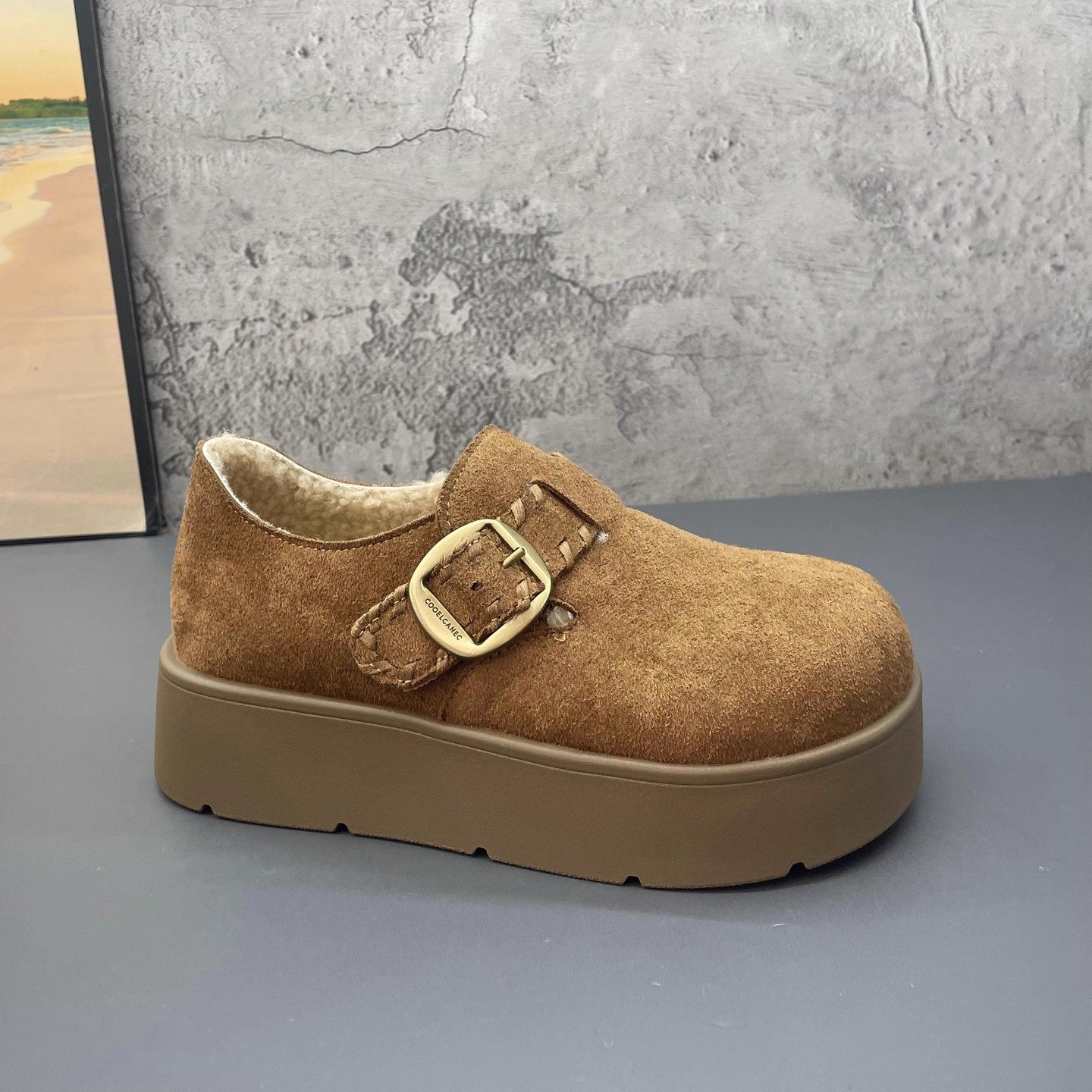 复古厚底增高勃肯鞋女2025年冬季女鞋新款加绒保暖棉鞋雪地靴冬鞋,淘宝优惠券,粉丝福利购,淘宝优惠卷