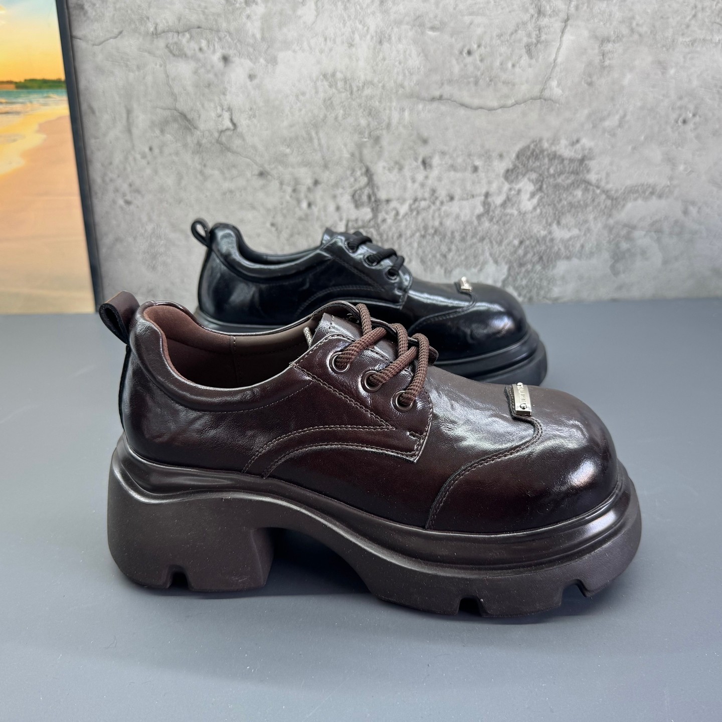 2026春季新款撤柜断码圆头系带粗跟高跟漆皮深口英伦风单鞋女鞋,淘宝优惠券,粉丝福利购,淘宝优惠卷