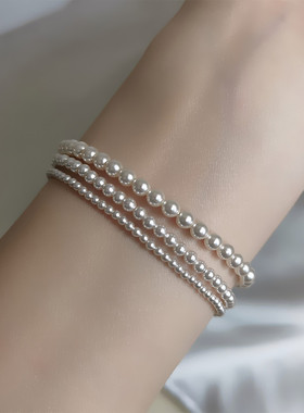 RUKL女珍珠包金原创巨细手链