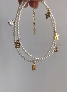 RUKL情侣包金26个英文字母吊坠