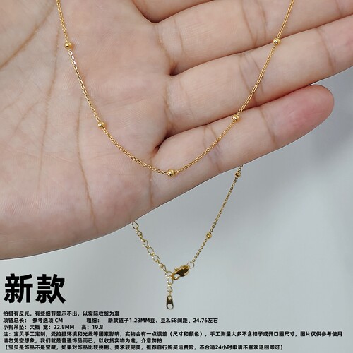 RUKL新高质感复古字母金币款头像圆牌吊坠项链欧美长款项链毛衣链 - 图0