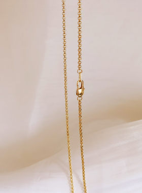 钛钢男女款不褪色多长度素链金色