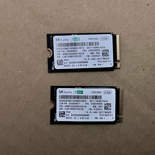 海力士BC711 512G NVME M.2高速台式机笔记本电脑固态硬盘2242SSD - 图0