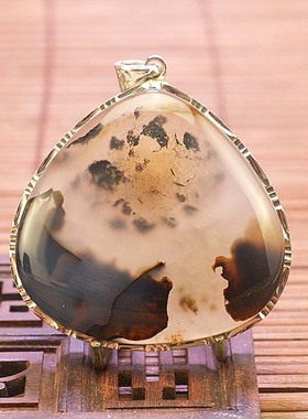 男女吊坠海洋玉髓像形风景水墨画