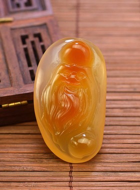 男女挂件天然玛瑙弥勒佛吊坠把件