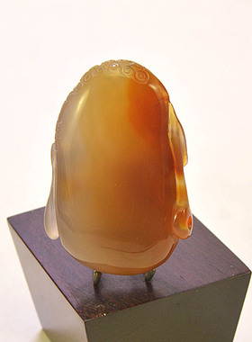 天然玛瑙俏色精雕男女士百搭款项坠一念之间佛吊坠钥匙扣手机挂饰