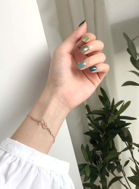 韩版招桃花幸运镂空送手环饰花瓣