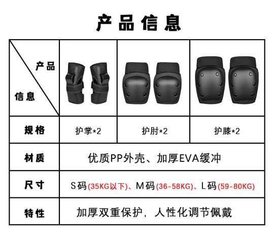 Skateboard Protective Adult Longboard Knee Braces Wristplate Helmet