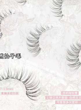 艾魔细梗假睫毛自然短款太阳花