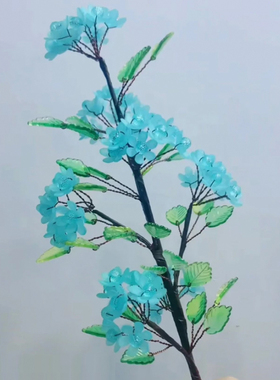 紫薇树diy手工串珠花束