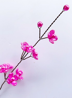 梅花满园diy手工串珠花束