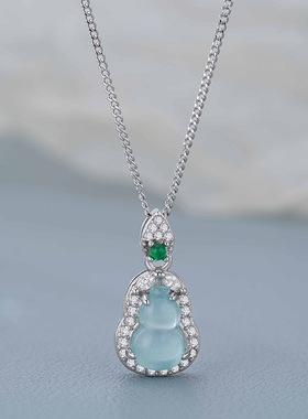 新中式玉葫芦项链配饰女国风锁骨链轻奢小众感颈链古风choker